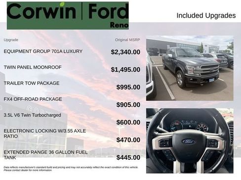 Certified 2019 Ford F150 Platinum w/ Equipment Group 701A Luxury AWD/4WD image 3