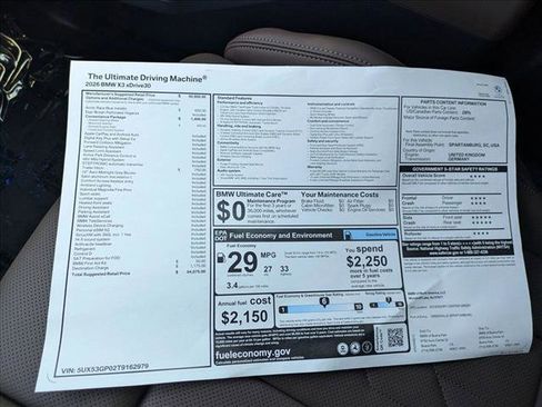 New 2026 BMW X3 xDrive30 w/ Convenience Package image 18