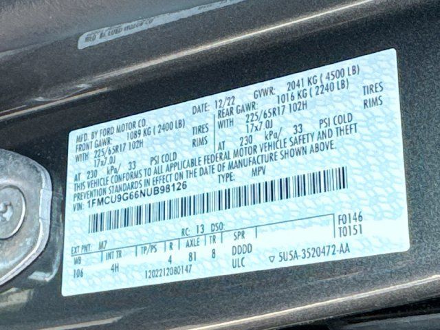 Used 2022 Ford Escape SE w/ Convenience Package AWD/4WD image 36