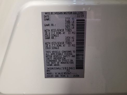 Used 2020 Nissan Pathfinder SL FWD image 33