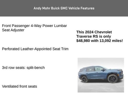 Used 2024 Chevrolet Traverse RS AWD/4WD image 14