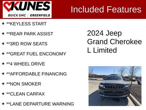 Used 2024 Jeep Grand Cherokee L Limited w/ Luxury Tech Group II AWD/4WD image 3