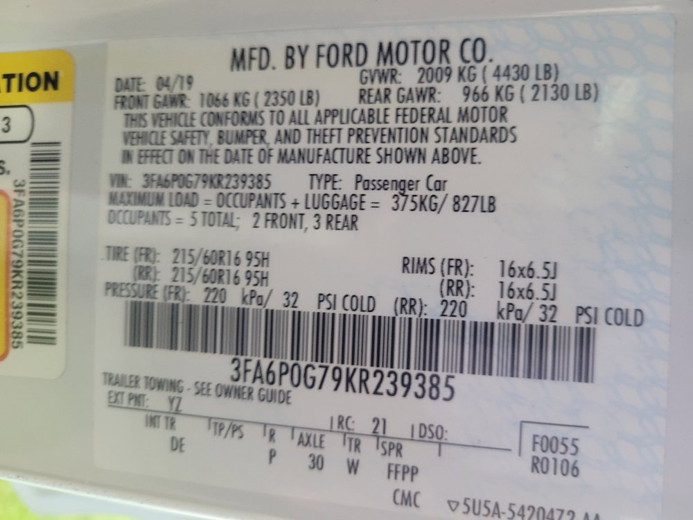 Used 2019 Ford Fusion S FWD image 33