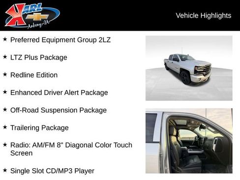 Certified 2017 Chevrolet Silverado 1500 LTZ Z71 w/ Redline Edition image 2