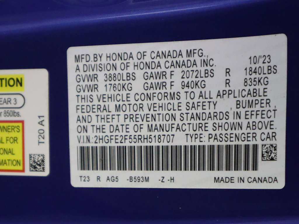 Certified 2024 Honda Civic Sport image 46