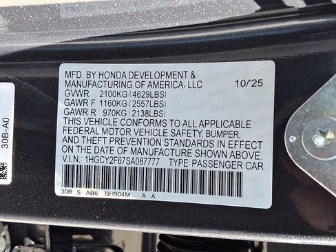 New 2025 Honda Accord EX-L image 10