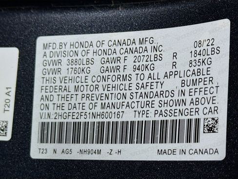 Used 2022 Honda Civic Sport image 40