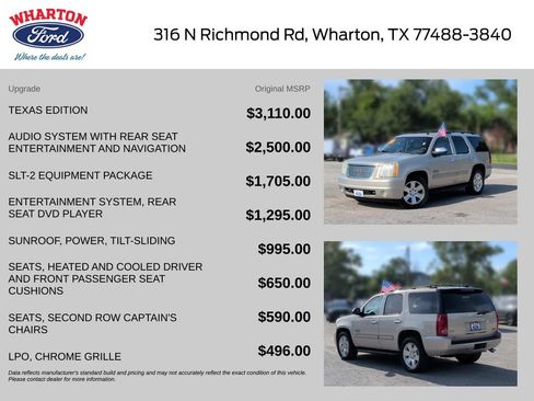 Used 2010 GMC Yukon SLT w/ Texas Edition RWD image 2