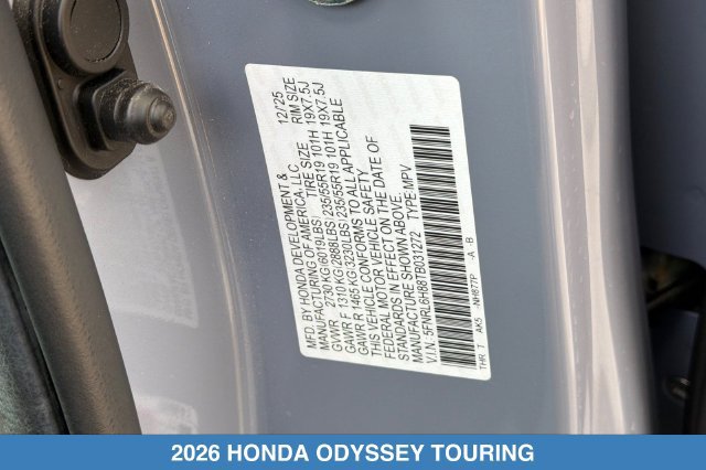 Certified 2026 Honda Odyssey Touring image 34