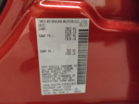 Used 2023 Nissan Altima 2.5 SV FWD image 33
