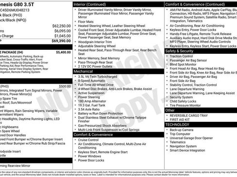 Used 2021 Genesis G80 3.5T w/ Prestige Package image 3