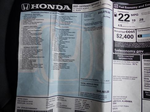 Used 2025 Honda Odyssey Sport-L image 42