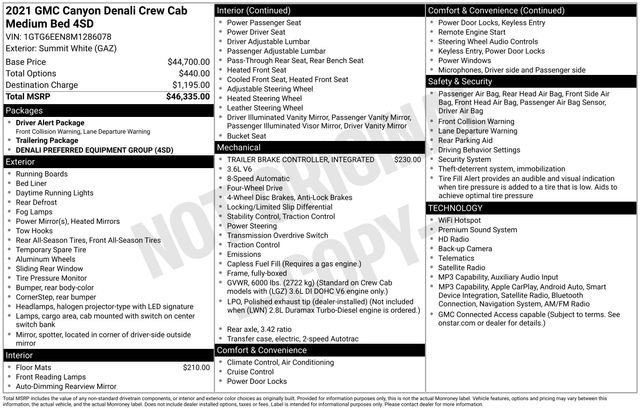 Certified 2021 GMC Canyon Denali AWD/4WD image 6