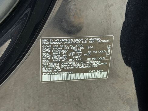 Certified 2022 Volkswagen Atlas SE AWD/4WD image 19