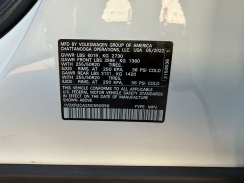 Used 2022 Volkswagen Atlas SE AWD/4WD image 21