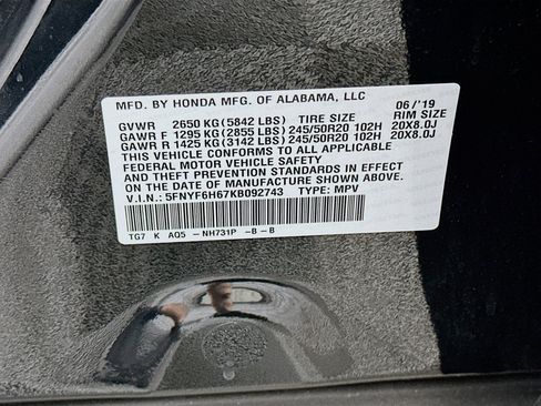 Used 2019 Honda Pilot Touring image 12