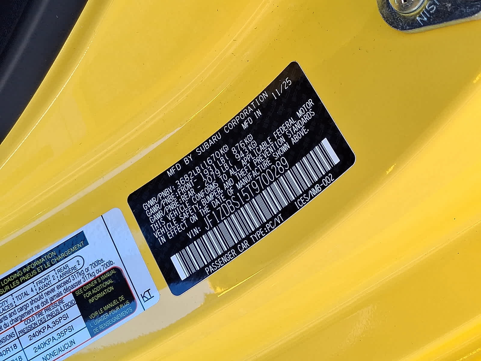Used 2026 Subaru BRZ Series.Yellow RWD image 29