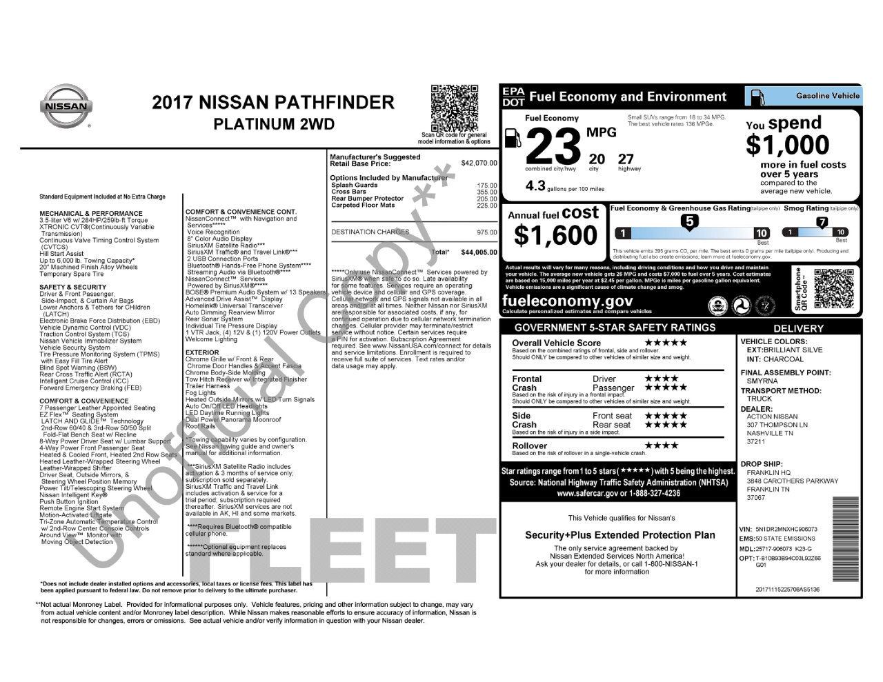 Used 2017 Nissan Pathfinder Platinum FWD image 9