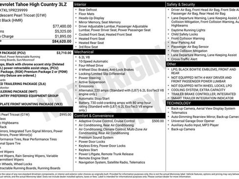 Used 2023 Chevrolet Tahoe High Country w/ Premium Package image 5