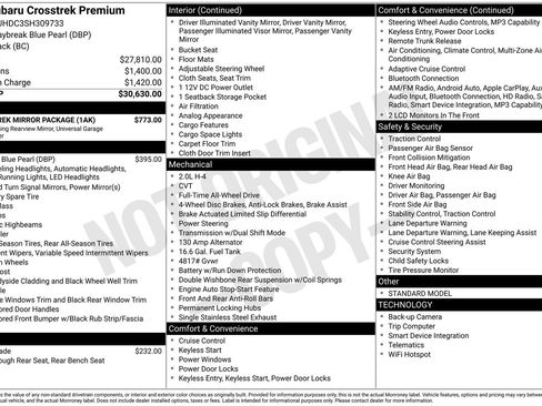 Certified 2025 Subaru Crosstrek 2.5i Premium w/ Crosstrek Mirror Package AWD/4WD image 32