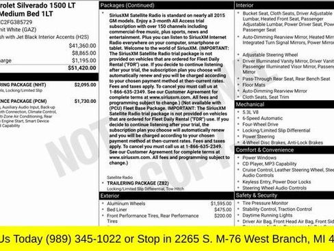 Used 2015 Chevrolet Silverado 1500 LT w/ Max Trailering Package image 3