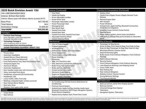 Certified 2025 Buick Envision Avenir AWD/4WD image 49