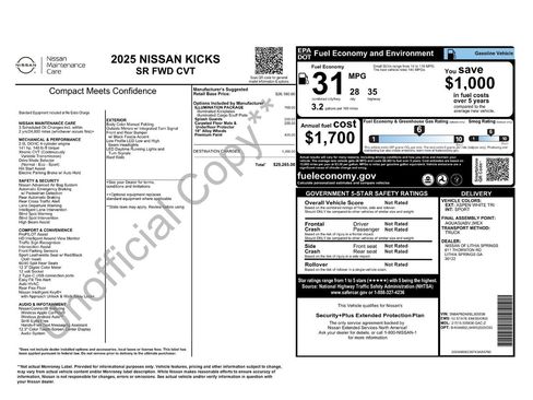 Used 2025 Nissan Kicks SR w/ Illumination Package FWD image 10