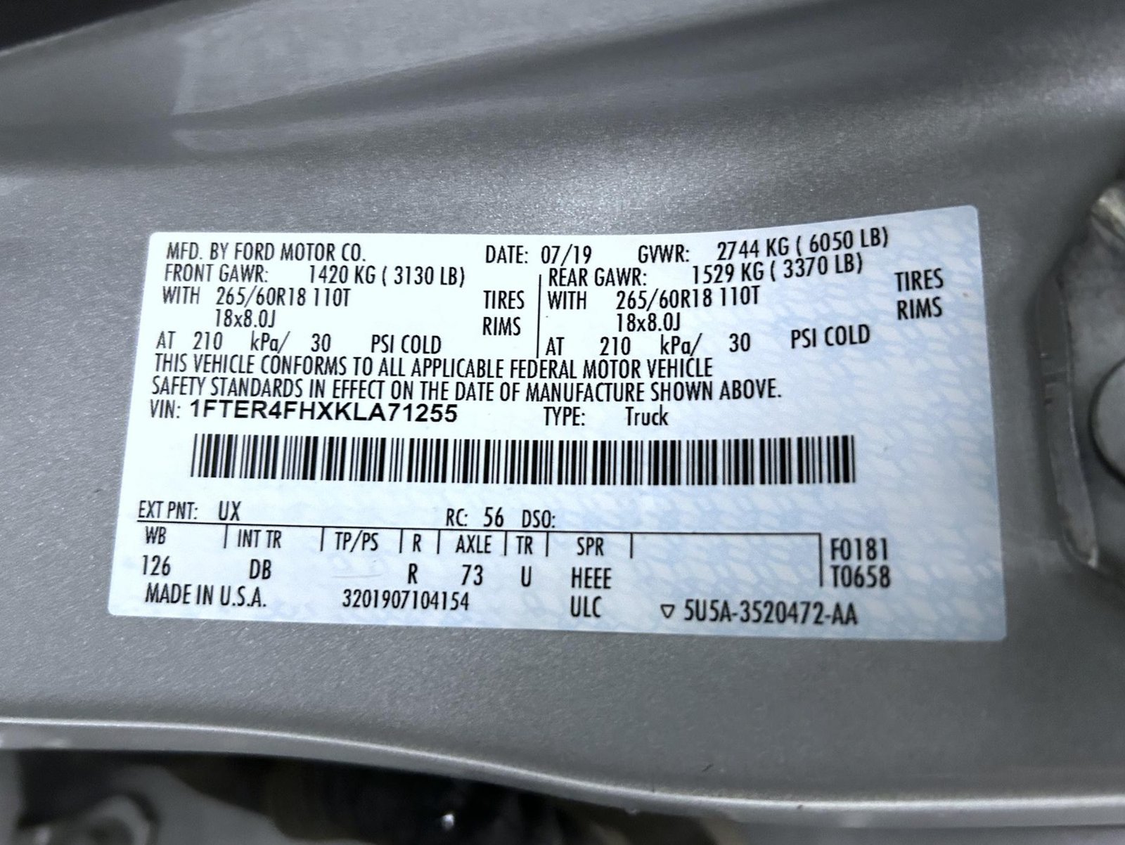 Used 2019 Ford Ranger Lariat w/ Equipment Group 501A Mid AWD/4WD image 25