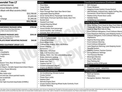Used 2025 Chevrolet Trax LT w/ Driver Confidence Package FWD image 16