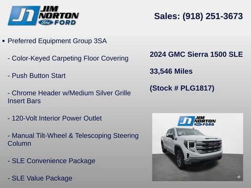 Used 2024 GMC Sierra 1500 SLE w/ X31 Off-Road Package AWD/4WD image 14