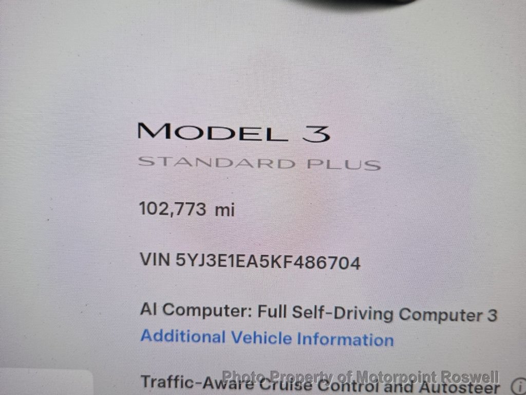 Used 2019 Tesla Model 3 Standard Range Plus RWD image 3