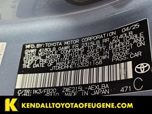 Certified 2025 Toyota Corolla LE w/ LE Premium Package AWD/4WD image 10