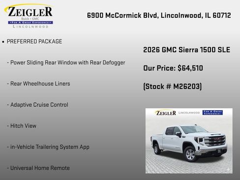 New 2026 GMC Sierra 1500 SLE w/ Preferred Package AWD/4WD image 12