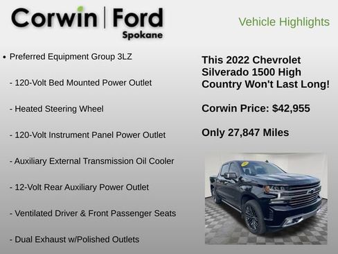 Used 2022 Chevrolet Silverado 1500 High Country image 30
