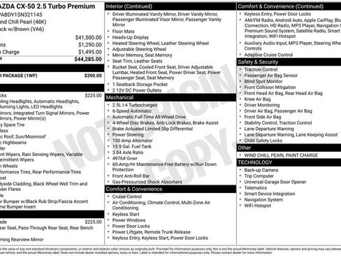 New 2025 MAZDA CX-50 AWD 2.5 Turbo w/ Weather Package image 2