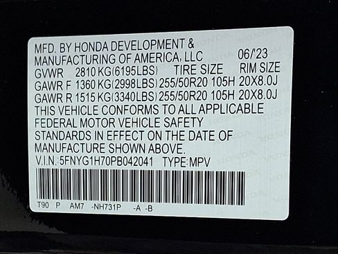 Certified 2023 Honda Pilot Touring image 31