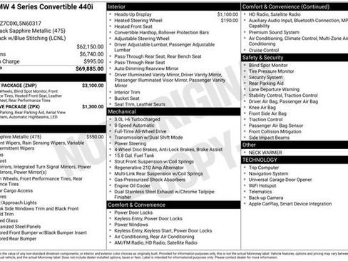 Used 2020 BMW 440i xDrive Convertible w/ M Sport Package image 10