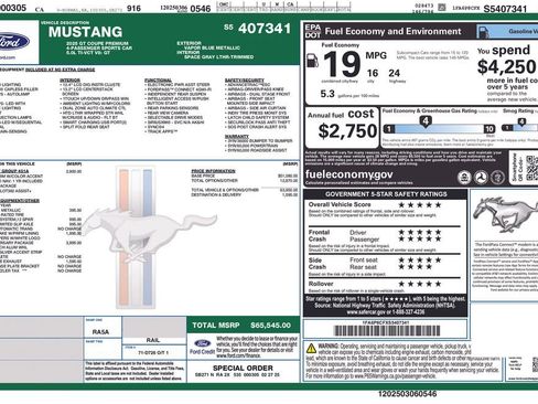 New 2025 Ford Mustang GT Premium w/ 60th Anniversary Package image 2