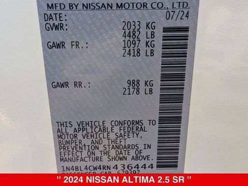 Certified 2024 Nissan Altima 2.5 SR AWD/4WD image 43