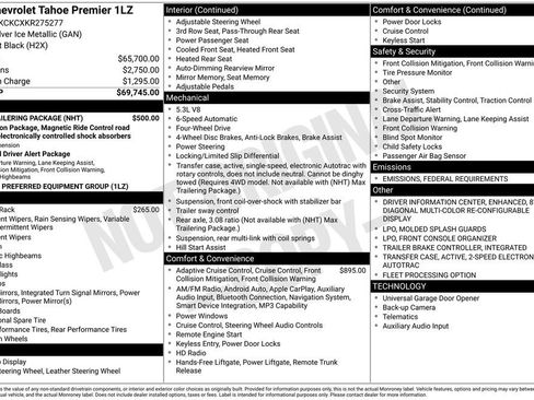 Used 2019 Chevrolet Tahoe Premier w/ Max Trailering Package image 6
