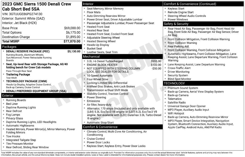 Used 2023 GMC Sierra 1500 Denali w/ Denali Reserve Package AWD/4WD image 5