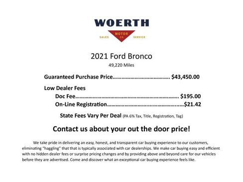 Used 2021 Ford Bronco First Edition AWD/4WD image 3