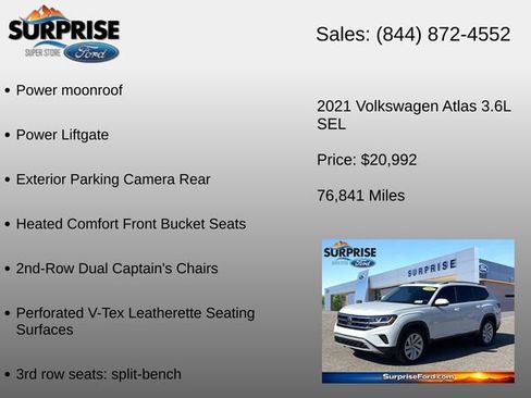 Used 2021 Volkswagen Atlas SEL FWD image 12