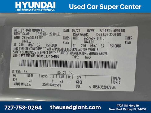 Used 2021 Ford Ranger Lariat w/ Technology Package RWD image 38