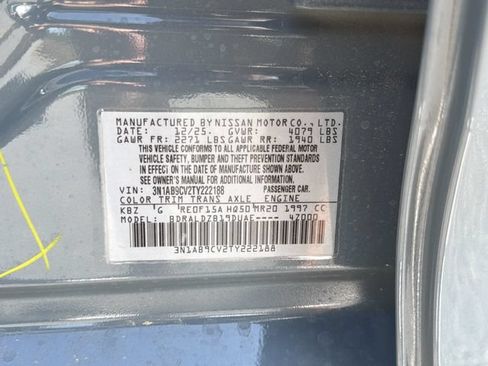 Used 2026 Nissan Sentra SV w/ SV Convenience Package FWD image 35