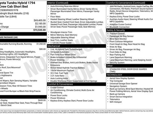 Used 2024 Toyota Tundra 1794 Edition AWD/4WD image 3