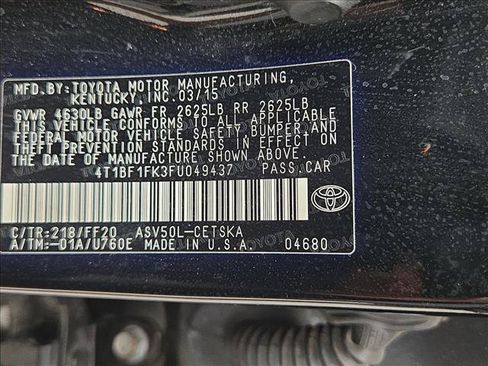 Used 2015 Toyota Camry SE w/ Moonroof Package FWD image 14