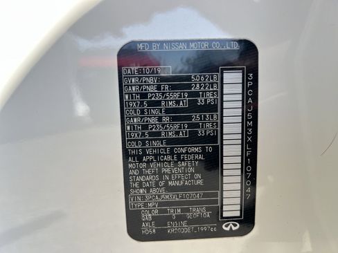 Used 2020 INFINITI QX50 Sensory w/ Climate Package AWD/4WD image 37