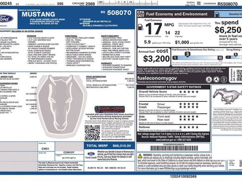 Used 2024 Ford Mustang Dark Horse RWD image 31
