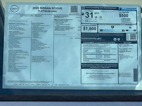 New 2026 Nissan Rogue Platinum w/ Platinum Premium Package AWD/4WD image 16